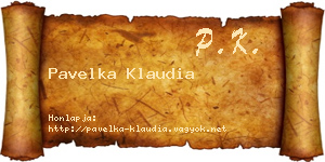 Pavelka Klaudia névjegykártya